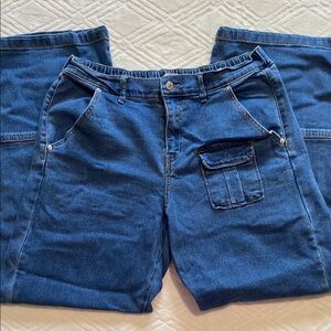 Forever 21 ✨ Baggy Wide Leg Cargo Jeans XL